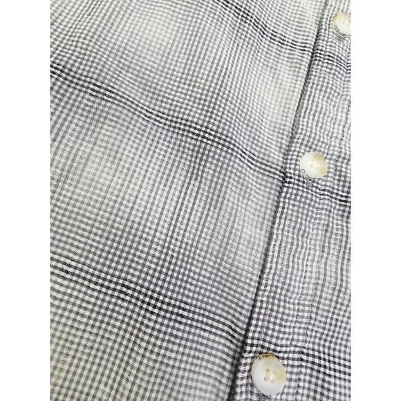 Exofficio Insect Shield Size XL Men Black White Check Long Sleeve Logo Tag Shirt - Picture 8 of 12